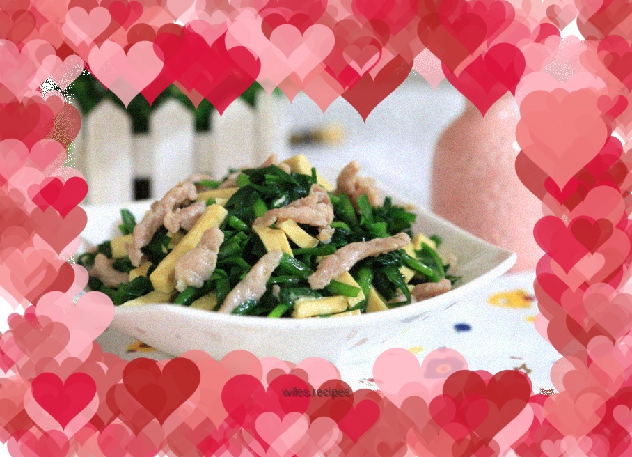 Stir-fried Dried Tofu with Shredded Pork and Chives