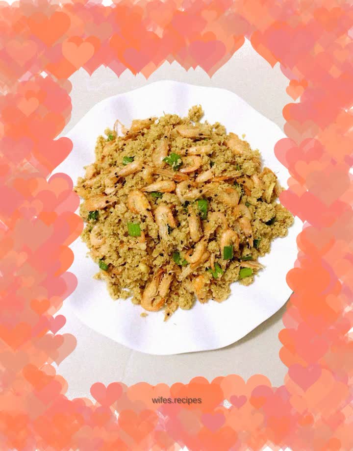 Dried shrimp and snowflakes