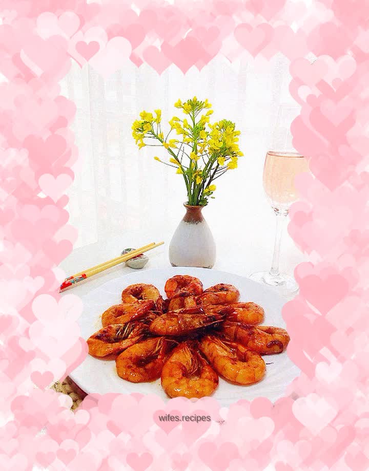 Braised prawns--a must-have for entertaining guests