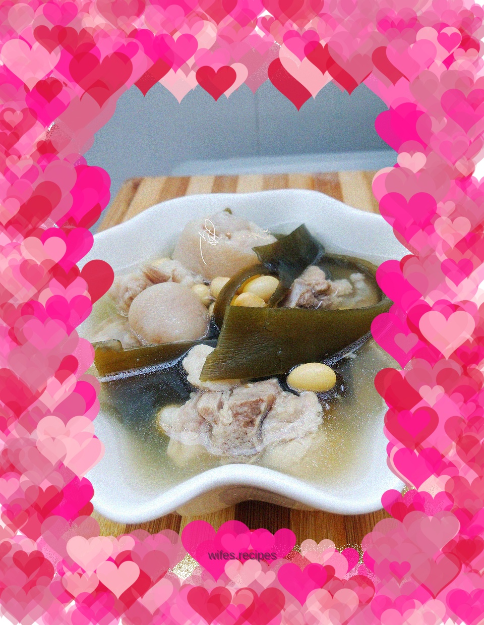 Kelp, soybean and pigtail soup