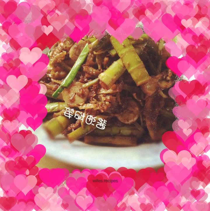 Braised bamboo shoots in soy sauce