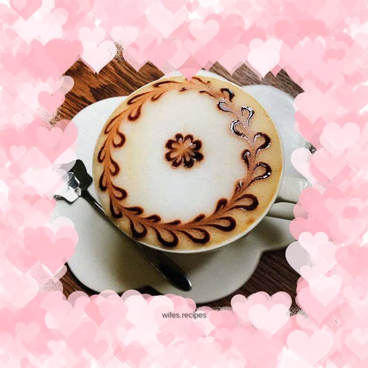 Simple latte art coffee