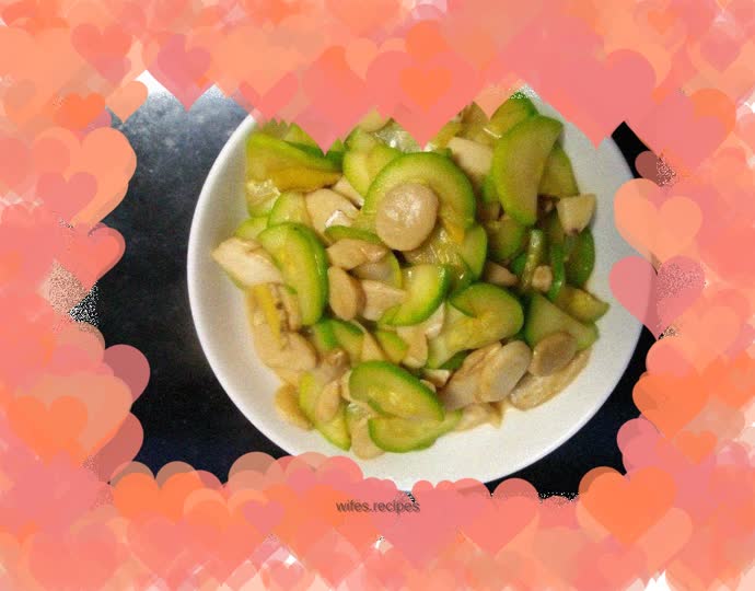 Stir-fried Zucchini with King Oyster Mushroom