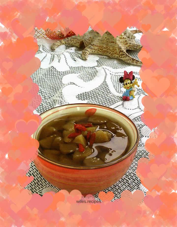 Peach Gum Apple Soup