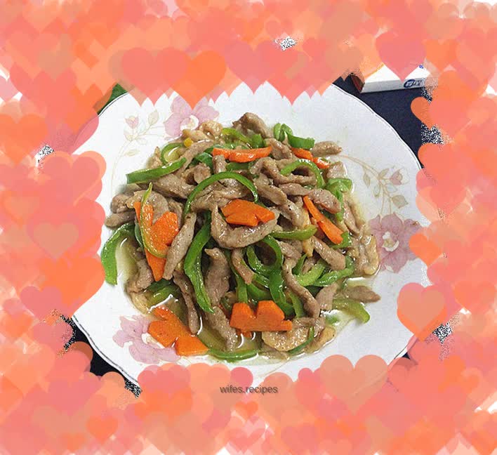 Stir-fried duck breast with green pepper