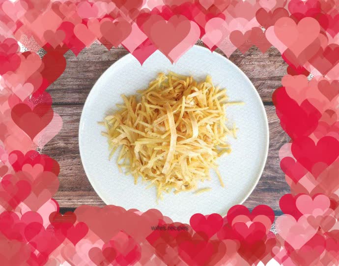 Fried tofu skin with shredded potatoes