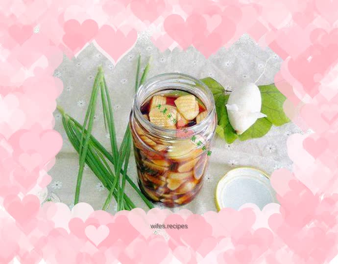 Sweet and sour radish cubes