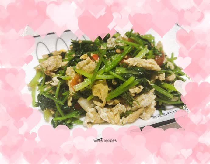 Home-style stir-fry-fried eggs with coriander