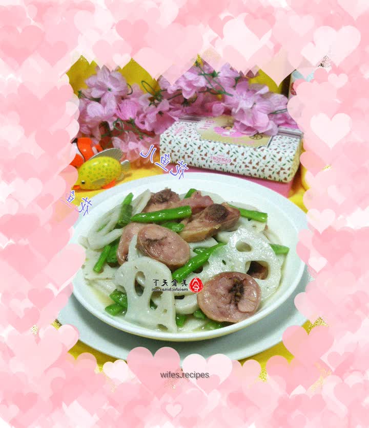 Stir-fried lotus root with plum and bean cured chicken legs