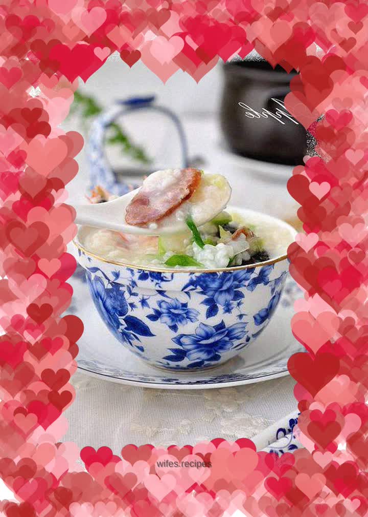 Cured seafood porridge