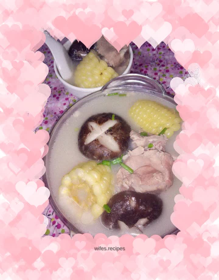 Corn and Mushroom Bone Soup