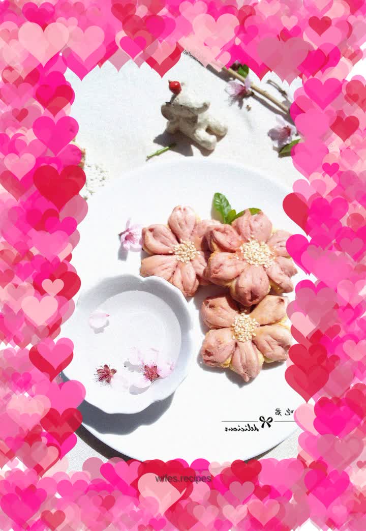 Coconut Peach Blossom Cake