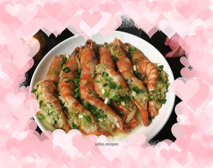 Tiger shrimp with garlic paste