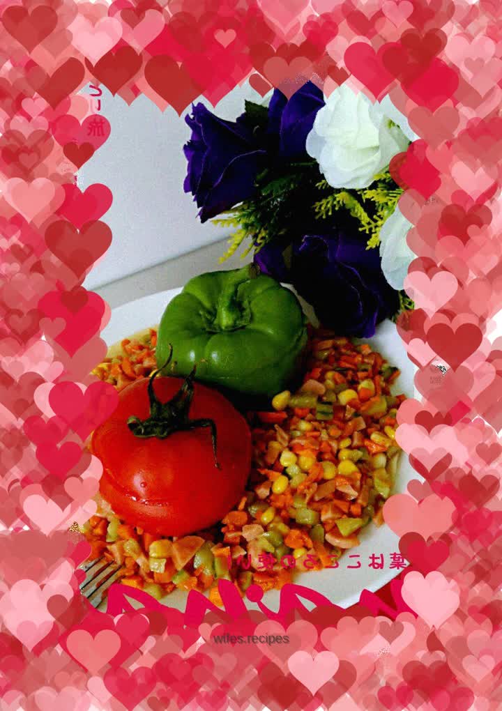 Stuffed Assorted Green Peppers and Tomatoes