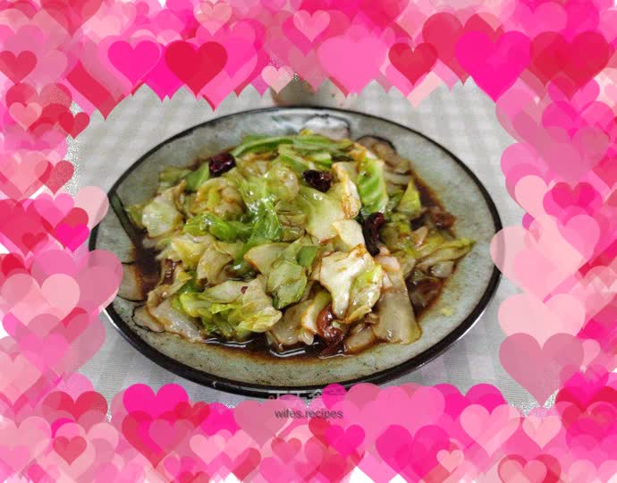 Hand-shredded cabbage