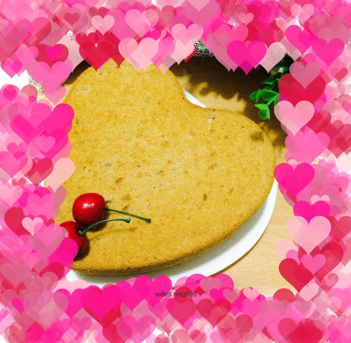 Purple sweet potato chiffon cake (six-inch heart shape)