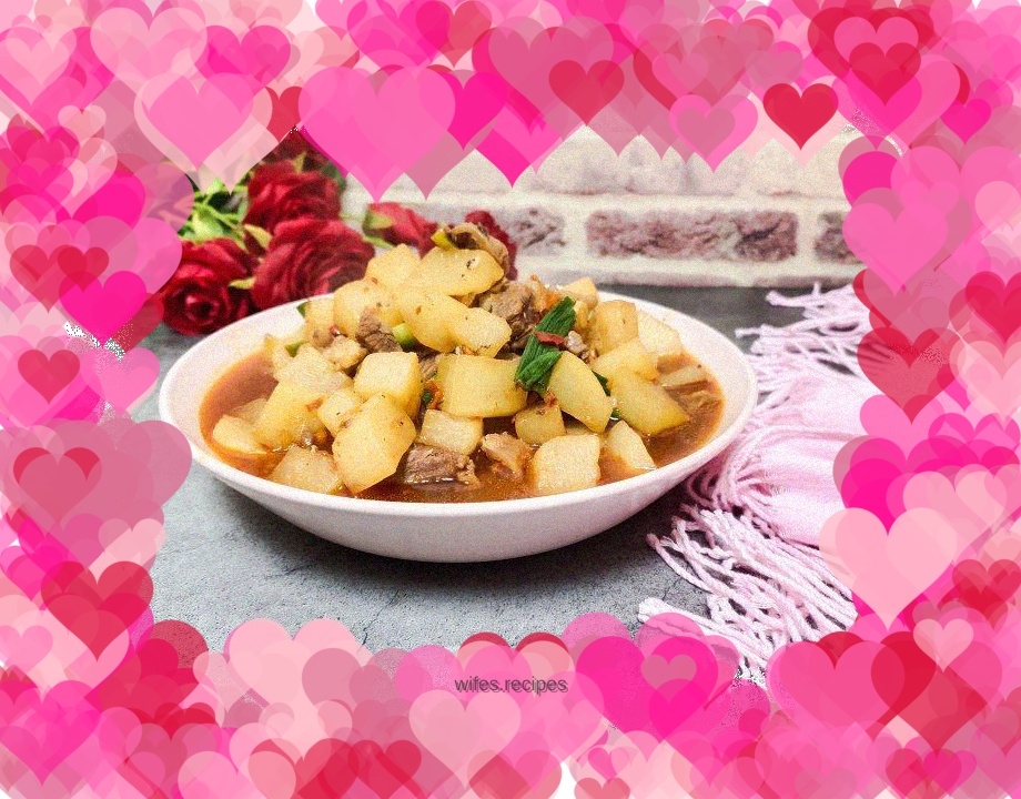 Beef brisket stewed with radish