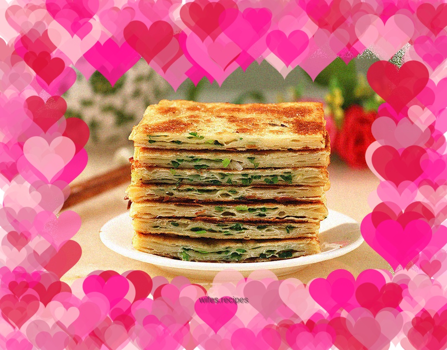 Thousand layer green onion pancake