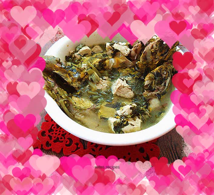 Gayu, pickled vegetables and tofu