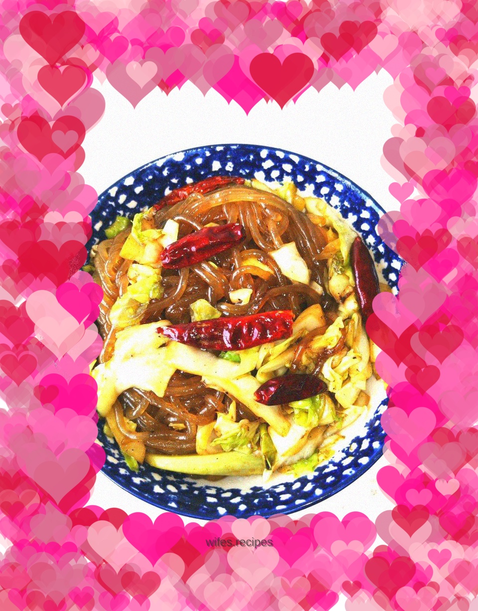Stir-fried cabbage with vermicelli