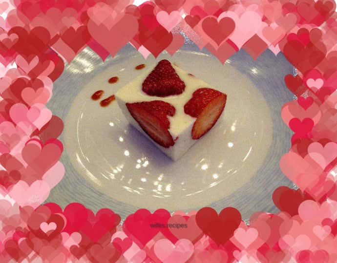 Strawberry milk raw yokan