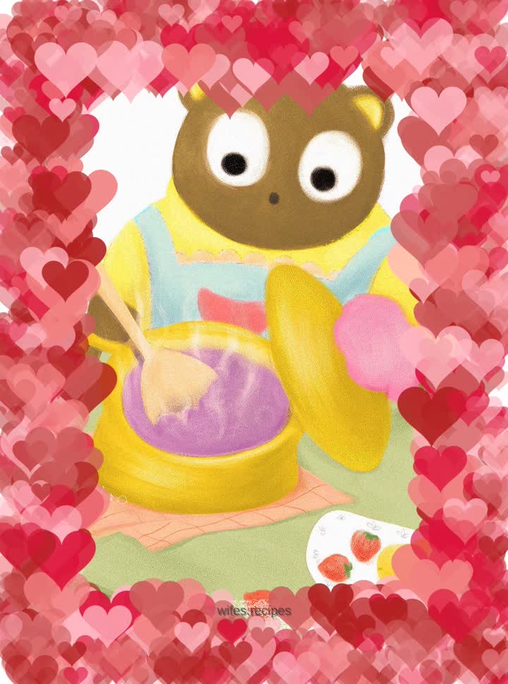 [Hand-drawn recipe] Coconut Fruit Porridge Fresh, refreshing, nutritious and healthy fruit porridge