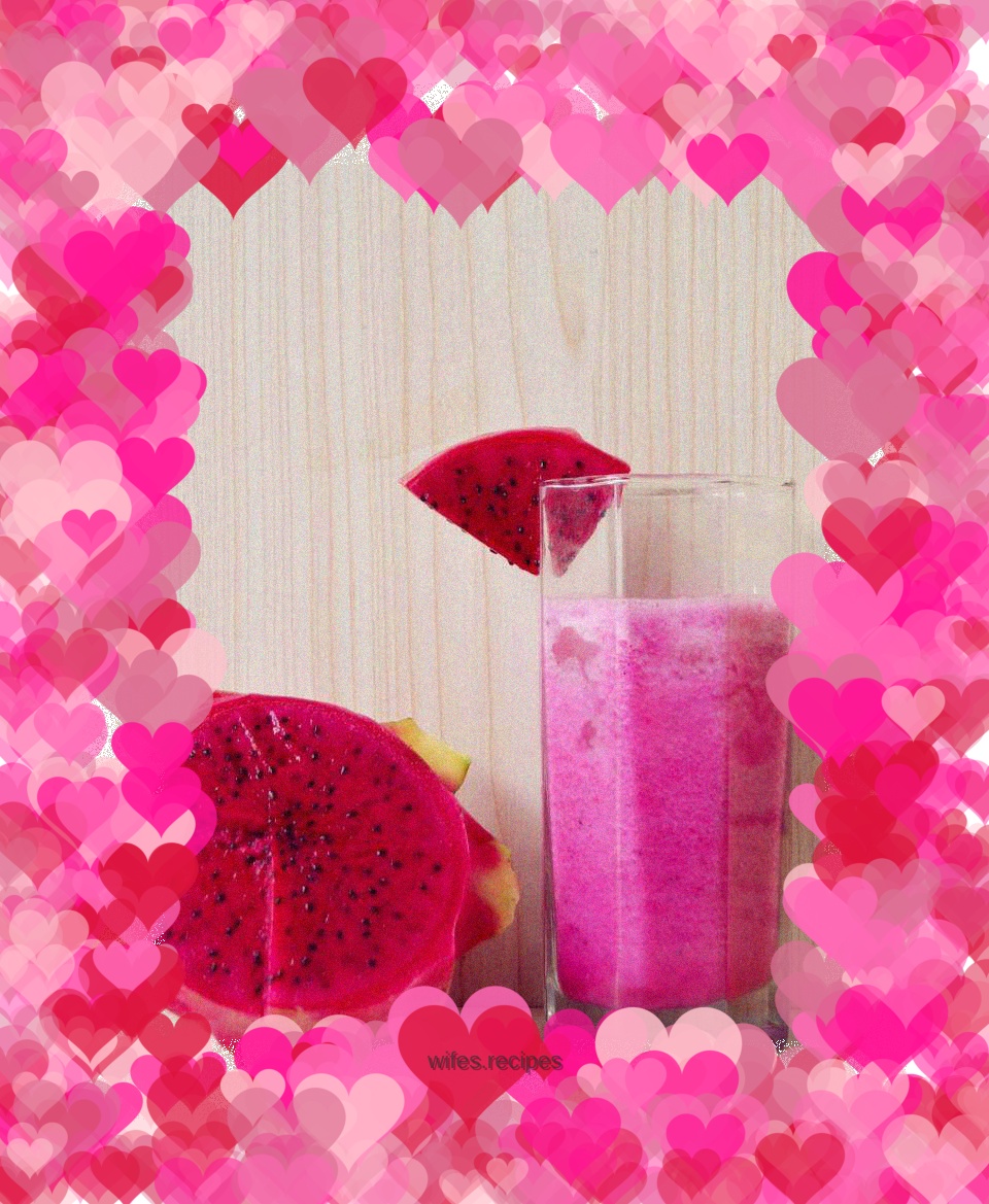 Dragon fruit ice milkshake