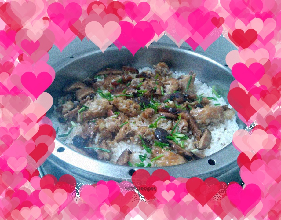 Mushroom and Chicken Steamed Rice