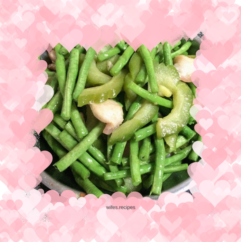 Bitter melon and beans