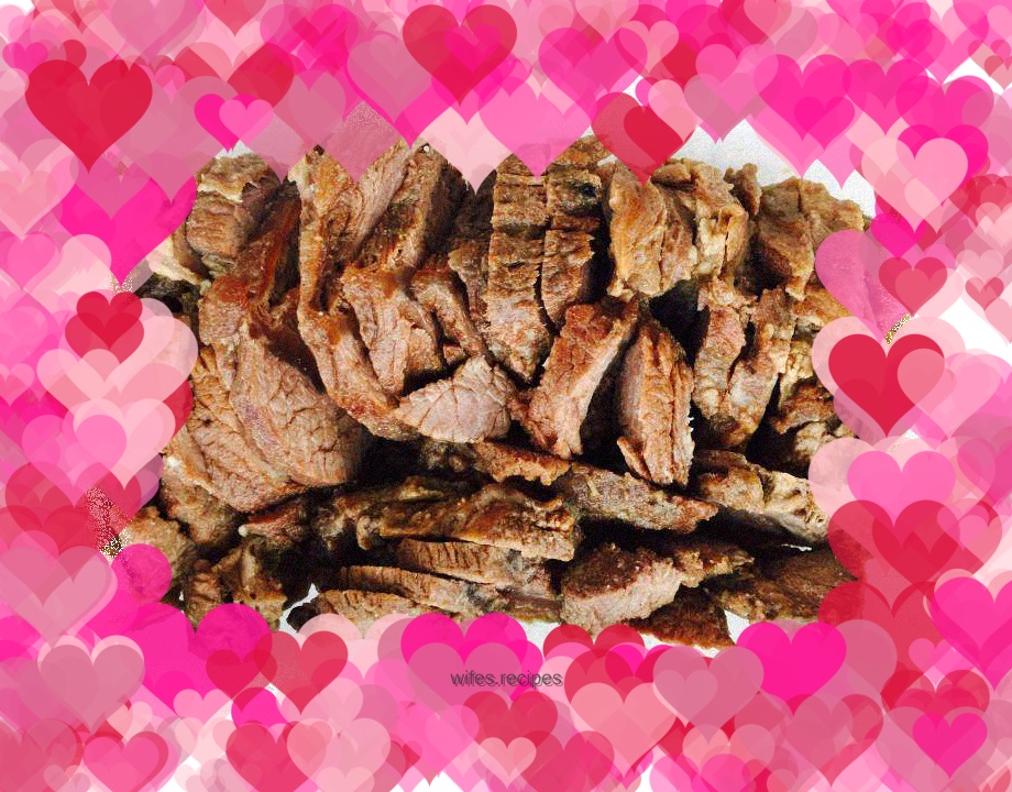 Beef with homemade sauce