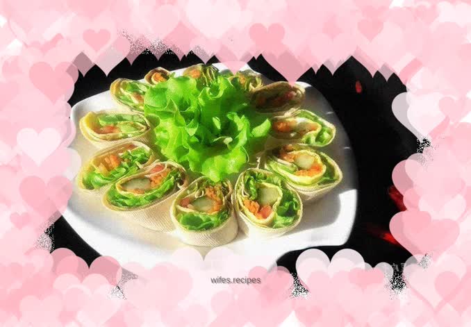 Quick cold dish - fresh vegetable tofu skin rolls