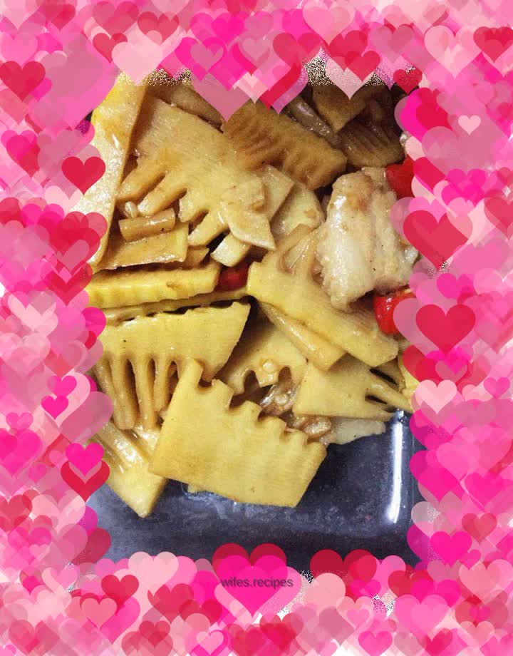 Fried spring bamboo shoots