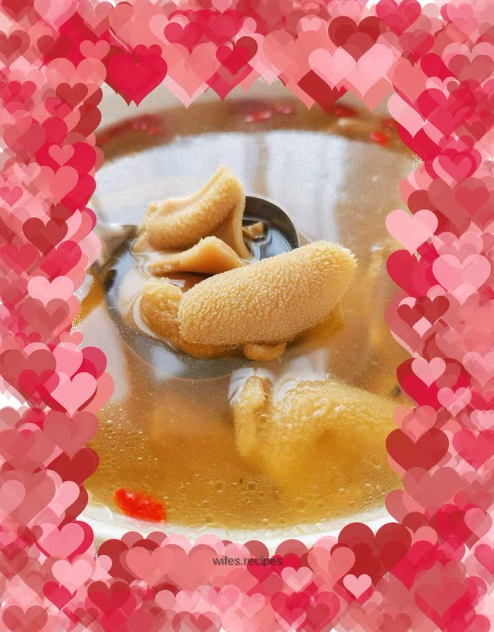 Dried razor clam and sheep tripe soup