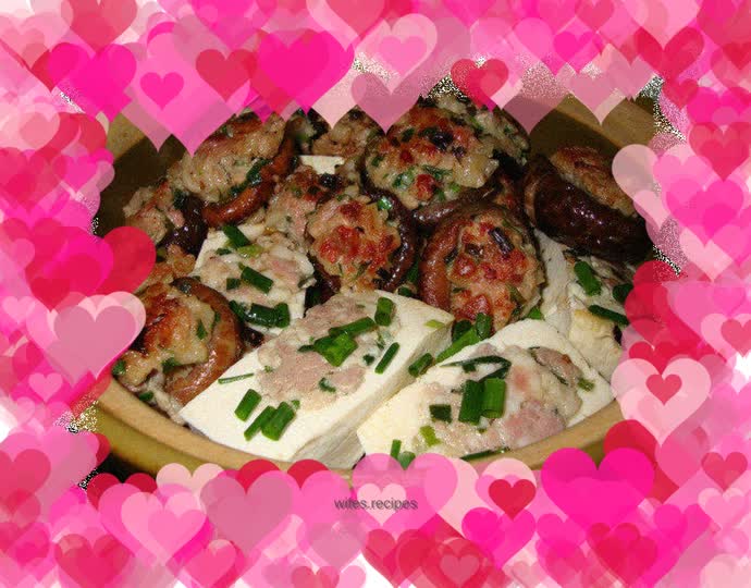 Hakka Yong Tofu + Stuffed Shiitake Mushrooms