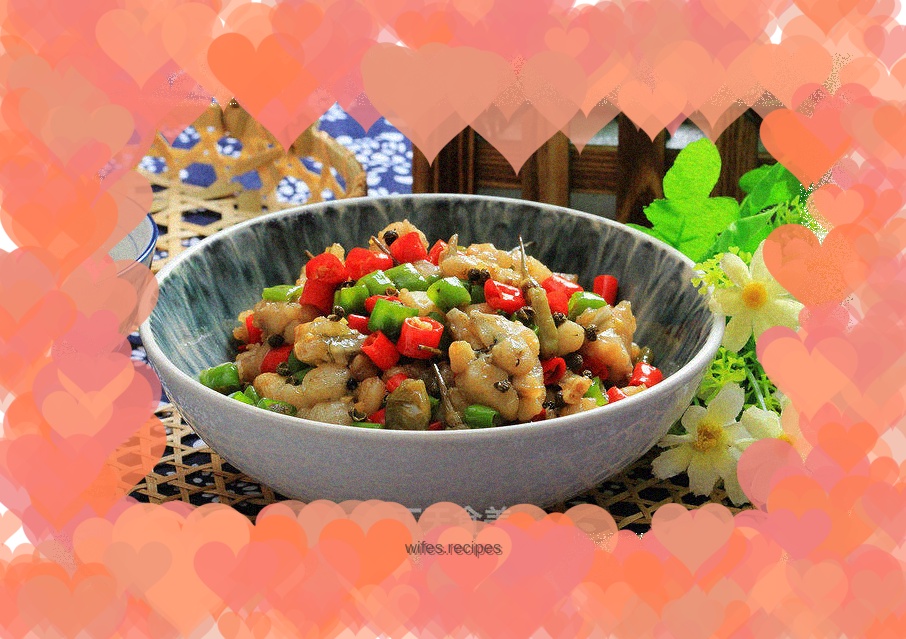 Farm side dish—three pepper bullfrog