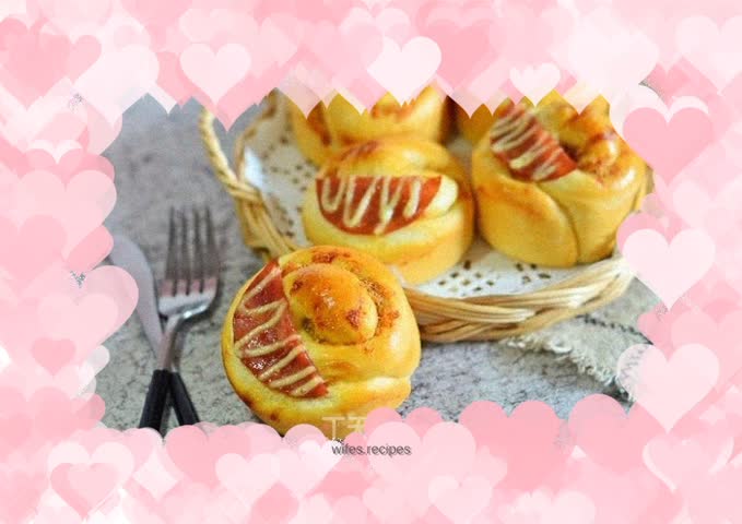 Pork floss and ham bread