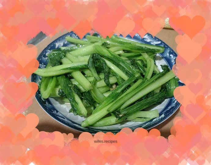 Stir-fried mustard greens