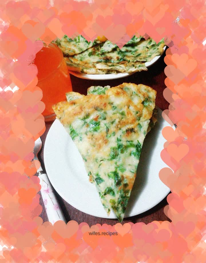 Celery Leaf Egg Pancake