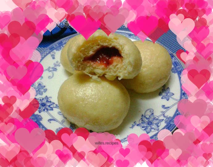 Homemade strawberry buns