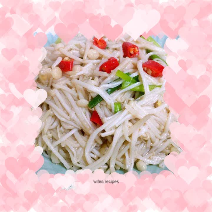 Stir-fried Enoki Mushrooms