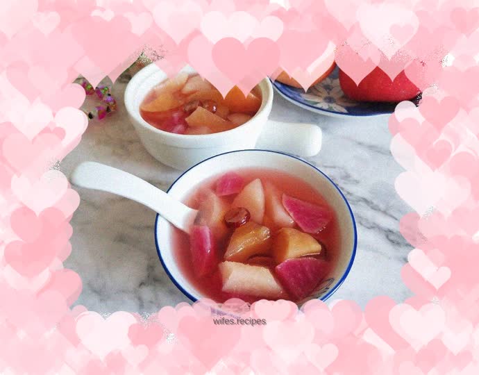 Carrot and Pear Rock Sugar Water