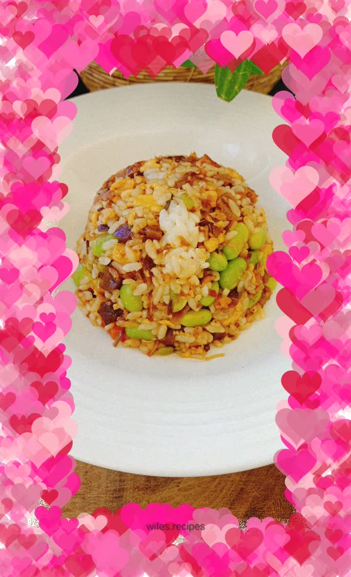 Fried rice with edamame and grandma’s vegetables