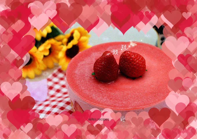 Strawberry cheese mousse