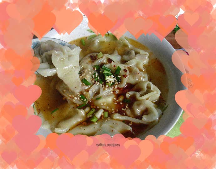 Hot and sour wontons