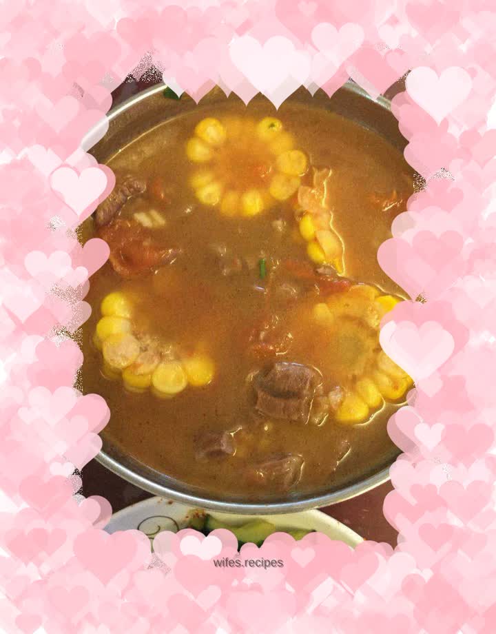 Tomato, Beef and Corn Soup