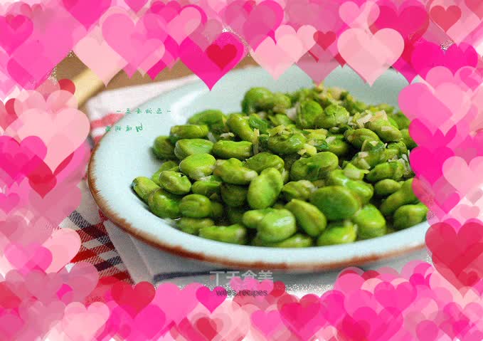 【Bava beans with scallion oil】