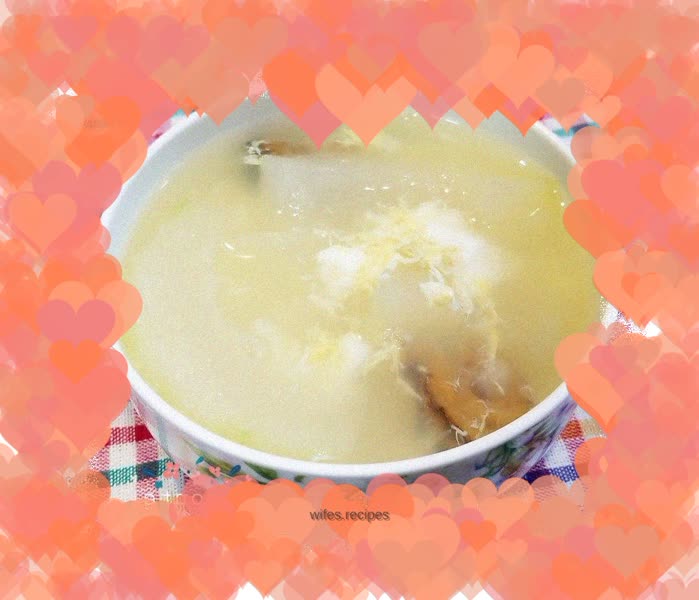 Oyster and winter melon soup