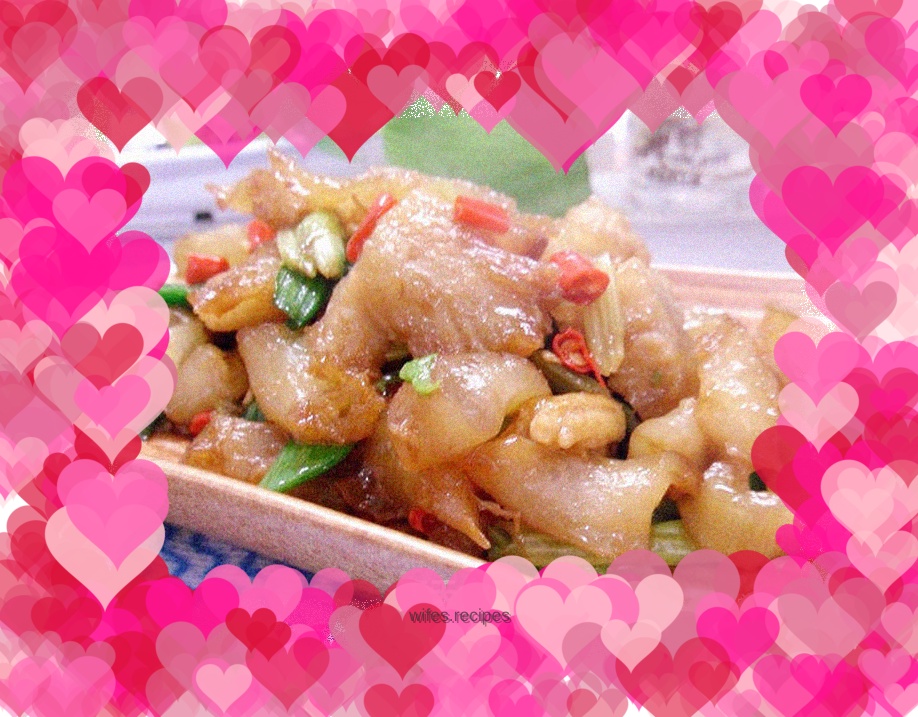 Stir-fried beef tendon with XO sauce