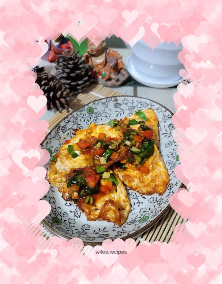 Sweet and sour poached eggs