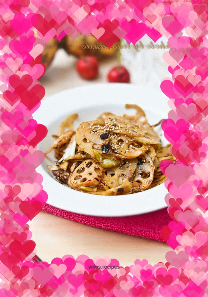 Sesame and lotus root slices